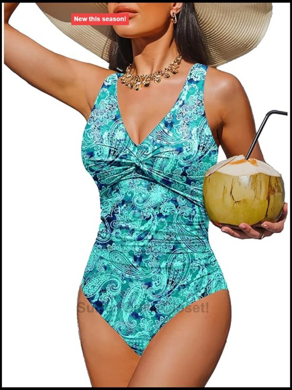 Tummy Control One Piece Swimsuit Push Up Full Coverage Swimwear